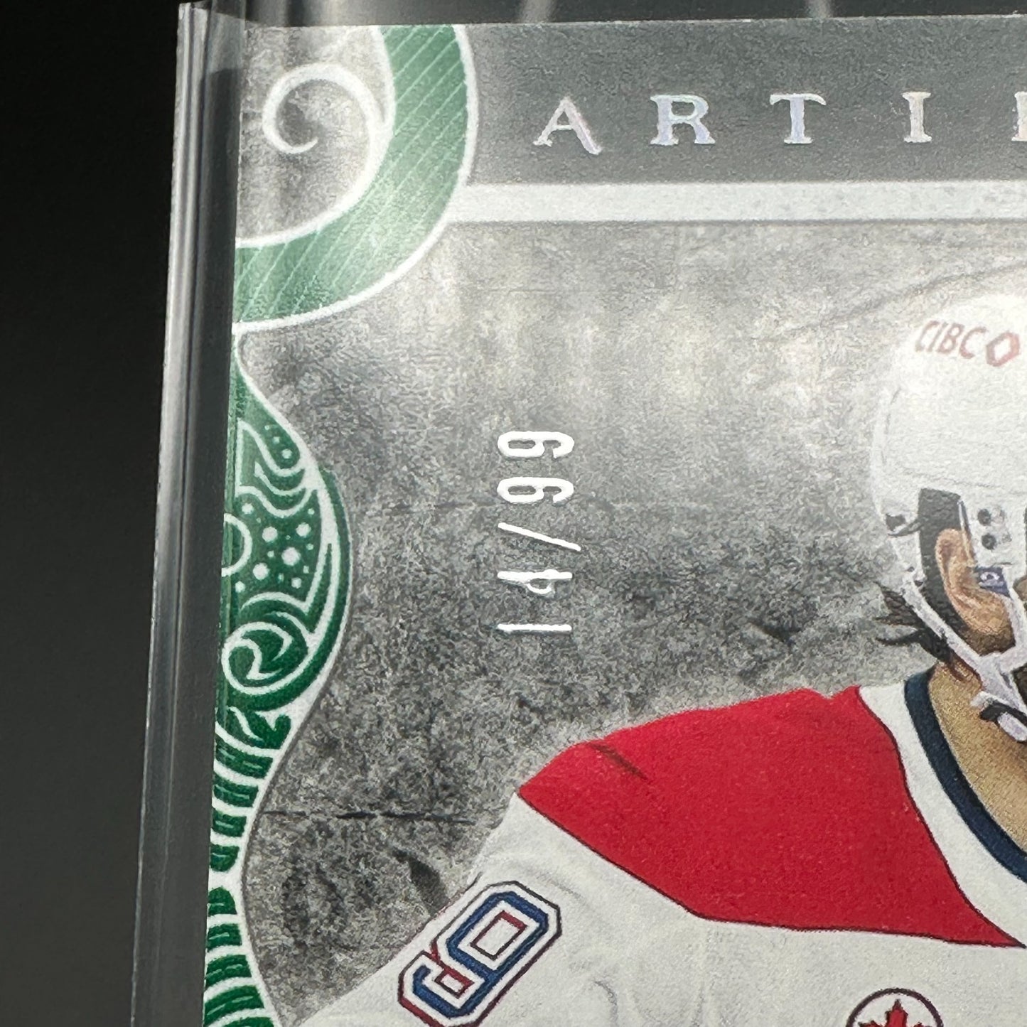 2024-25 UD Artifacts JOSHUA ROY #176 Emerald Materials Jersey /99 Rookie RC