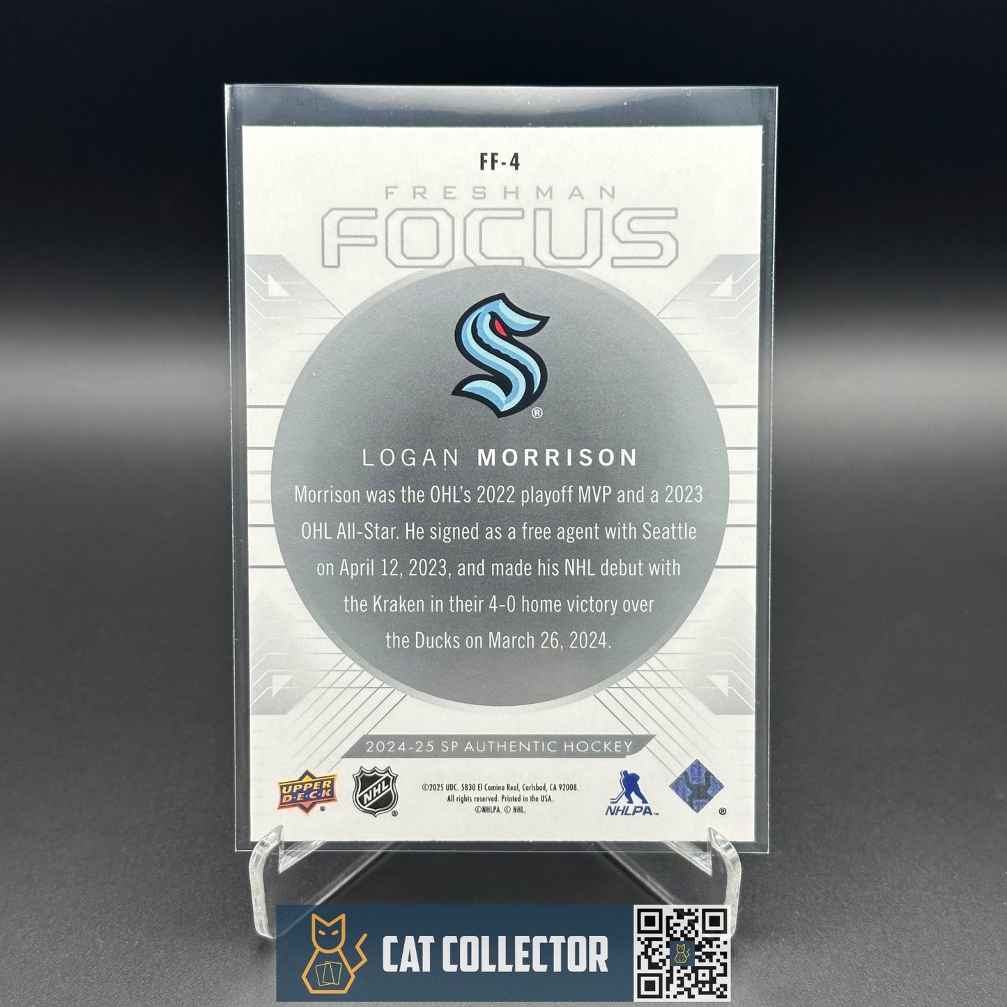 2024-25 UD SP Authentic LOGAN MORRISON #FF-4 Freshman Focus