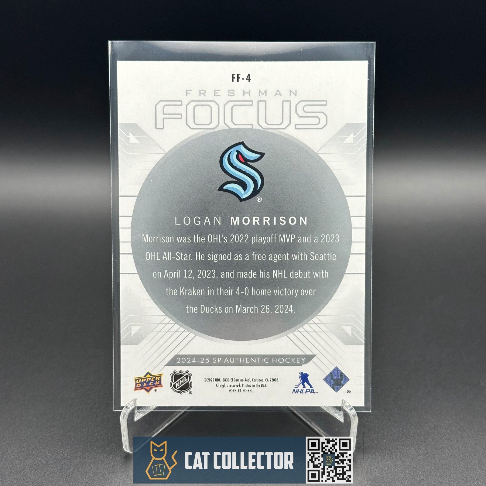 2024-25 UD SP Authentic LOGAN MORRISON #FF-4 Freshman Focus