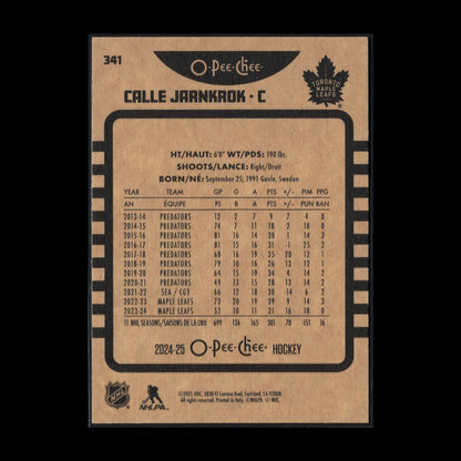 2024-25 O-Pee-Chee CALLE JARNKROK #341 Retro - Toronto Maple Leafs