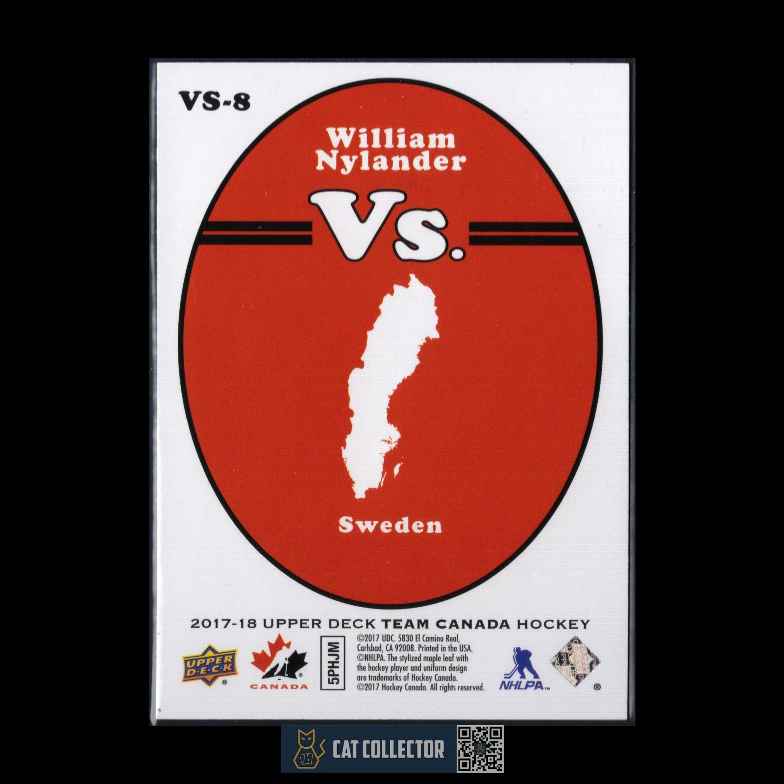 2017-18 UD Team Canada WILLIAM NYLANDER #VS-8 Vs.