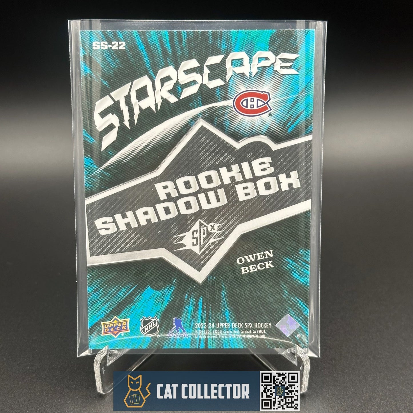 2023-24 UD SPx OWEN BECK #SS-22 Starscape Shadow Box Rookie RC