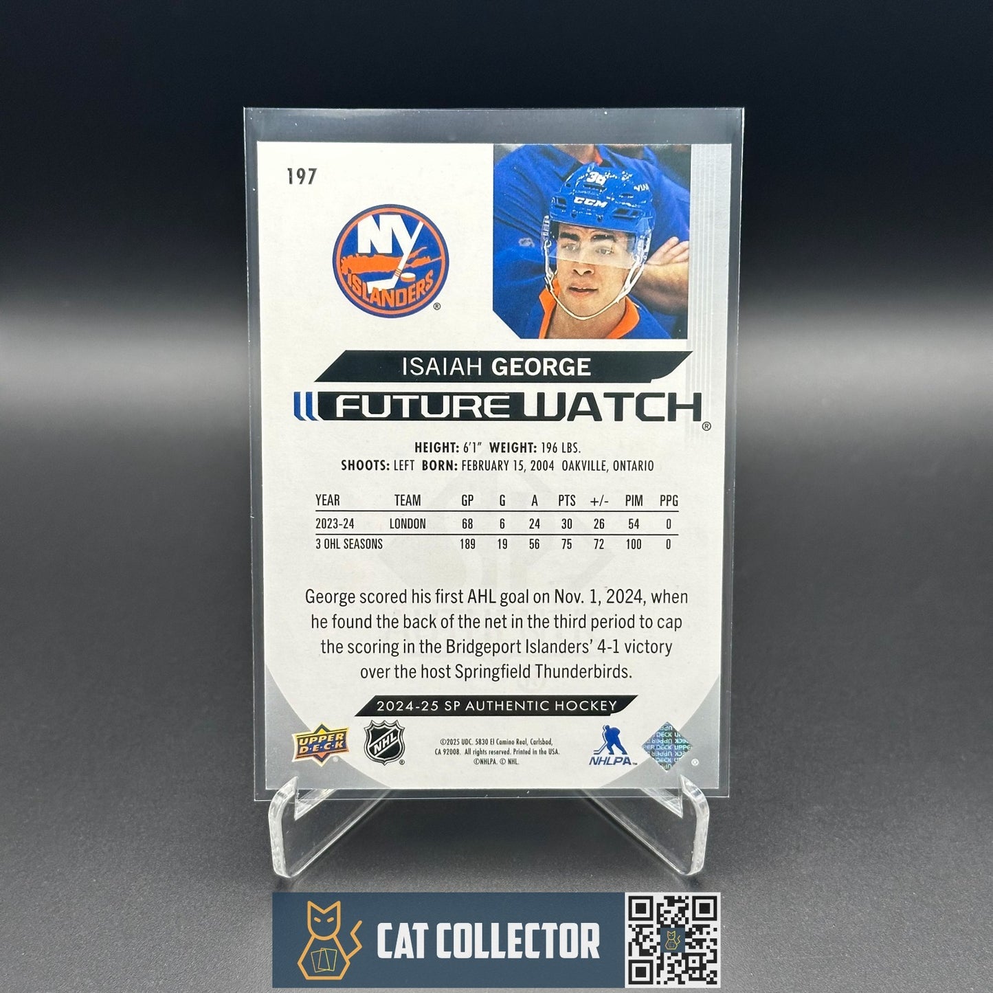 2024-25 UD SP Authentic ISAIAH GEORGE #197 Future Watch RC /999