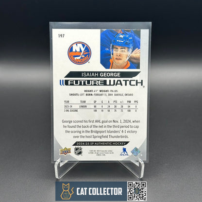 2024-25 UD SP Authentic ISAIAH GEORGE #197 Future Watch RC /999