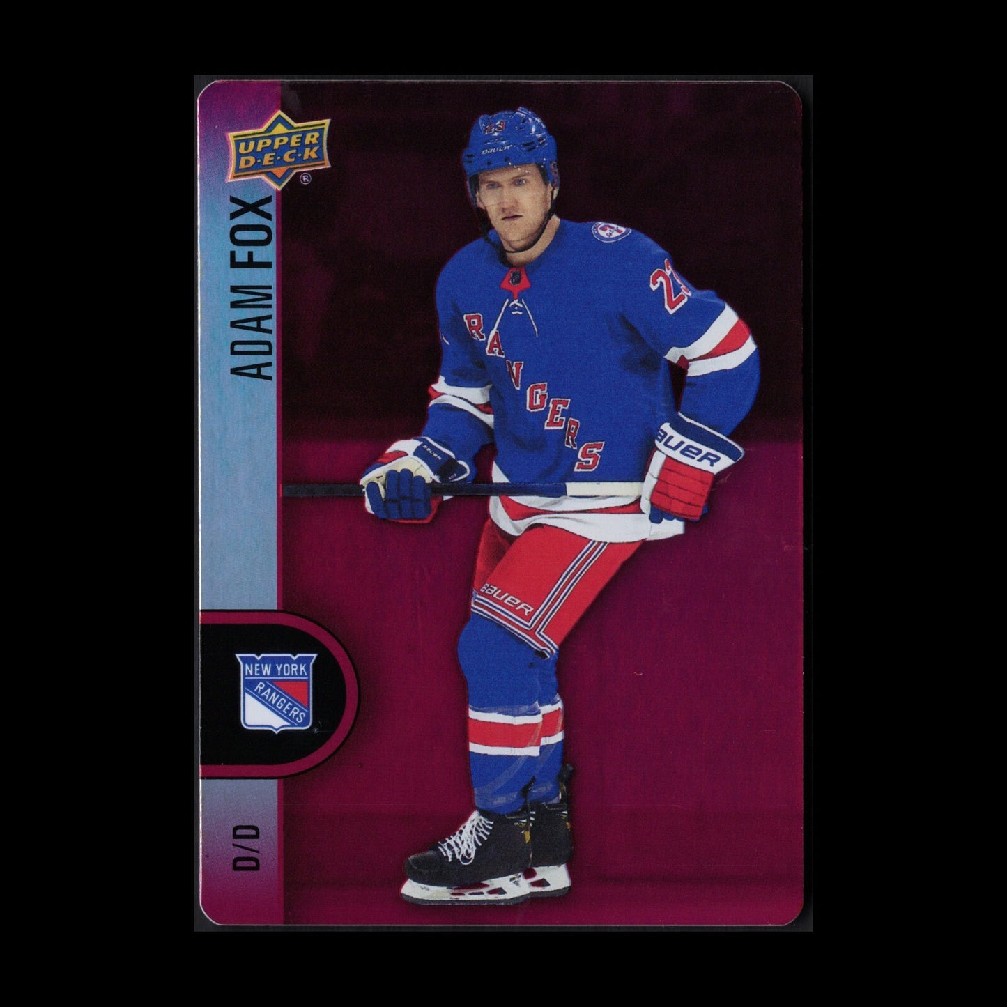 2022-23 UD Tim Hortons ADAM FOX #DC-16 Red Die-Cut - NY Rangers