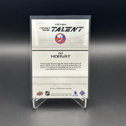 2024-25 UD Credentials BO HORVAT #FRT-BH Front Row Talent - New York Islanders