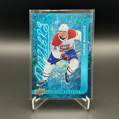 2024-25 UD Series 2 LOGAN MAILLOUX #DZ-69 Dazzlers Blue RC - Montreal Canadiens