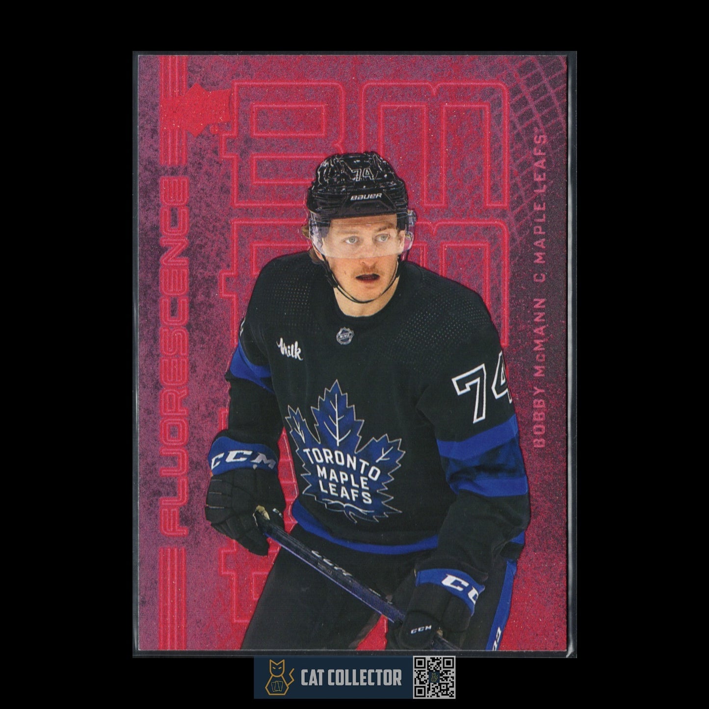 2023-24 UD Series 2 BOBBY MCMANN #F-17 Fluorescence red RC Rookie