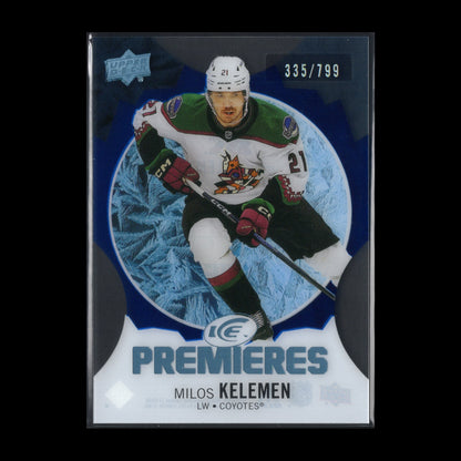 2023-24 UD Ice MILOS KELEMEN #184 Ice Premieres Blue Parallel RC /799