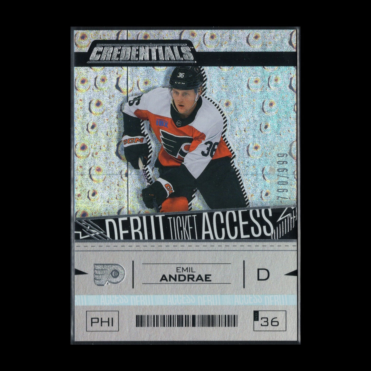 2023-24 UD Credentials EMIL ANDRAE #119 Debut Ticket Access Rookie RC /999