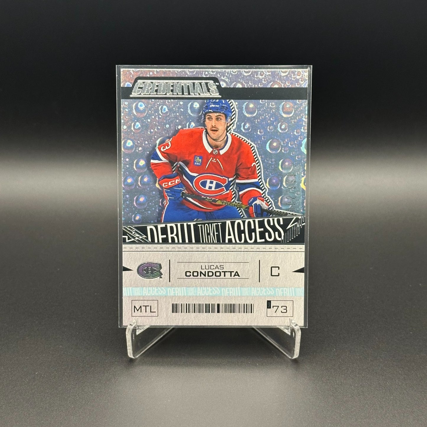 2023-24 UD Credentials LUCAS CONDOTTA #133 Debut Ticket Access Rookie RC /999