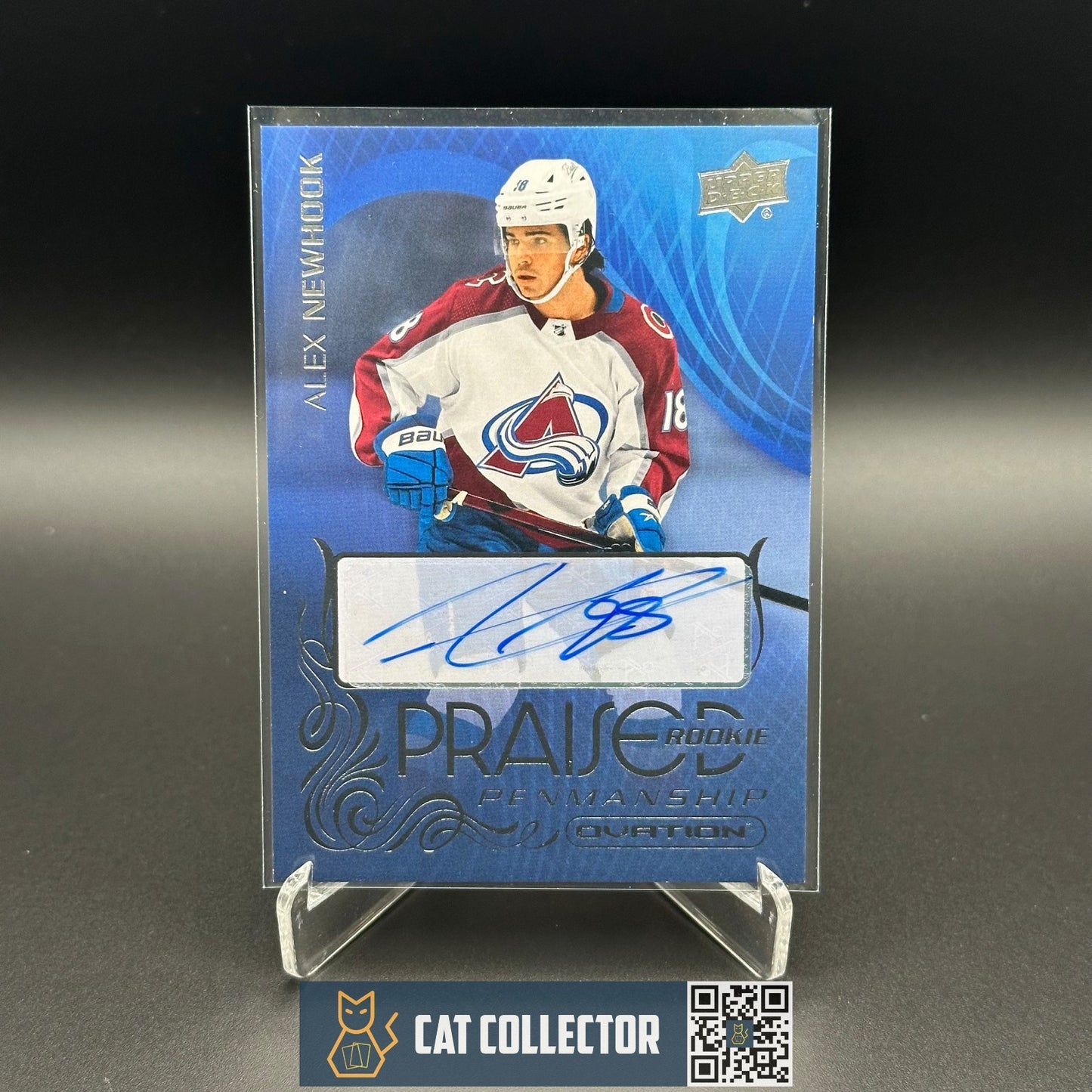 2021-22 UD Ovation ALEX NEWHOOK #PRP-AN Praised Rookie Penmenship RC Auto