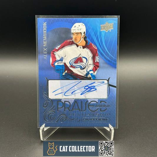 2021-22 UD Ovation ALEX NEWHOOK #PRP-AN Praised Rookie Penmenship RC Auto