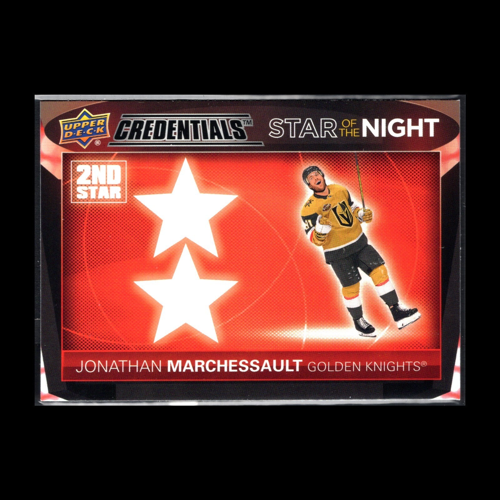 2021-22 UD Credentials JONATHAN MARCHESSAULT #2S-1 Second Star of the Night