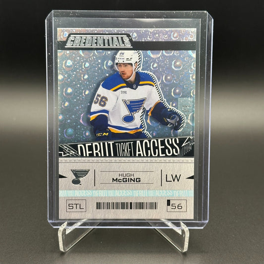 2023-24 UD Credentials HUGH MCGING #112 Debut Ticket Access 722/999 RC