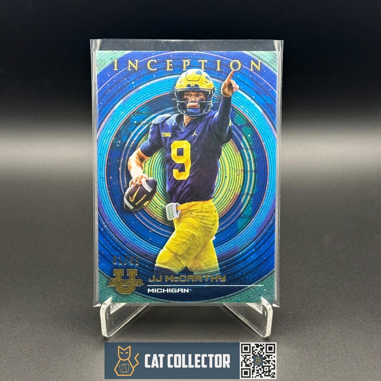 2023 Bowman Inception University JJ MCCARTHY #6 Rookie RC Blue foil /99