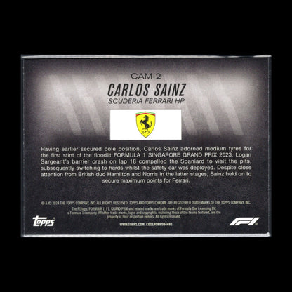 2024 Topps Chrome Formula 1 CARLOS SAINZ #CAM-2 Camber - Scuderia Ferrari