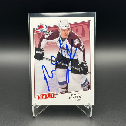 2008-09 UD Victory PAUL STASTNY #148 AUTO - Colorado Avalanche