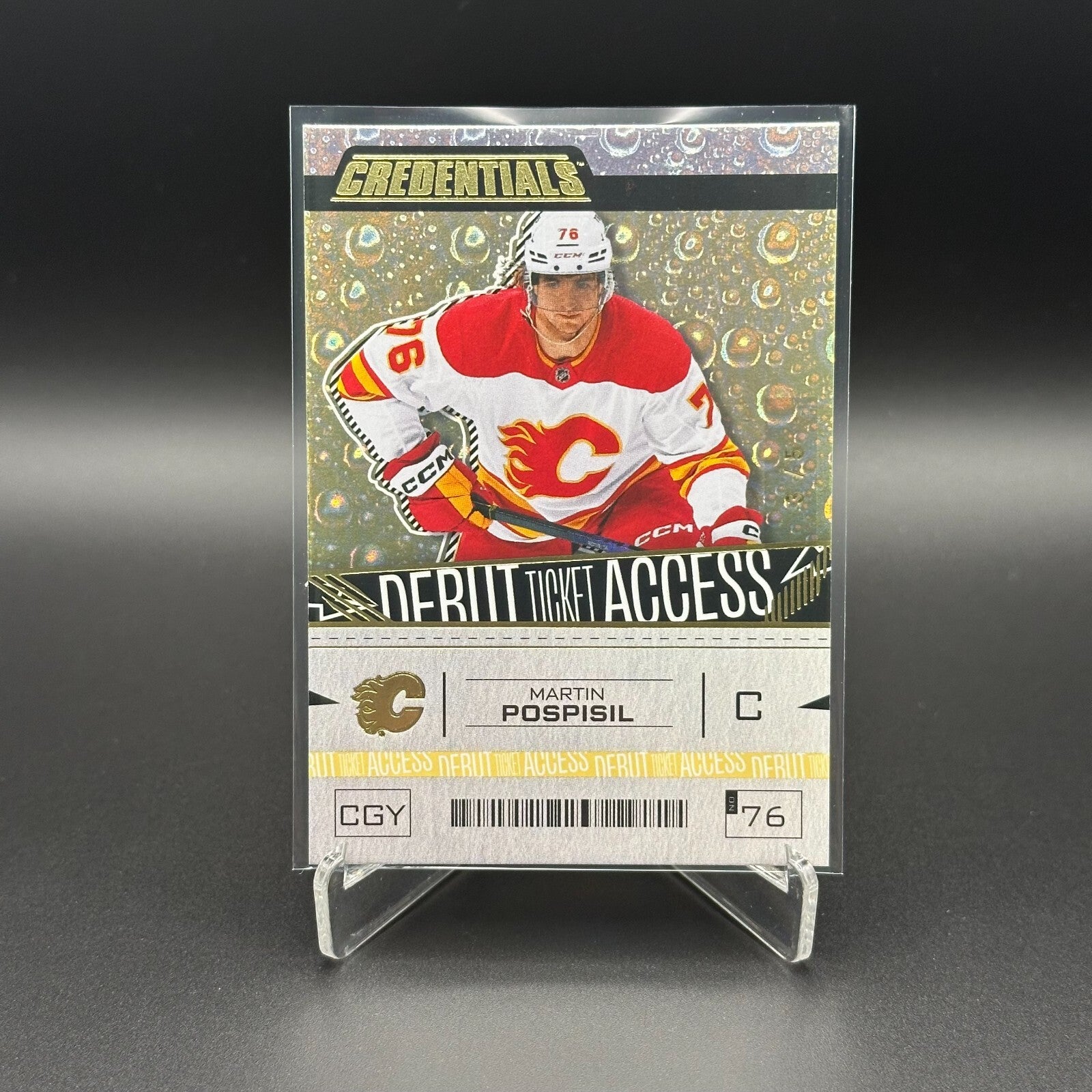2023-24 UD Credentials MARTIN POSPISIL #155 Debut Ticket Access Gold 3/5 RC
