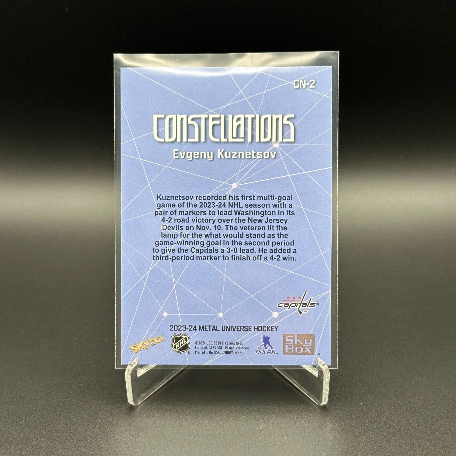 2023-24 SkyBox Metal Universe EVGENY KUZNETSOV #CN-2 Constellations