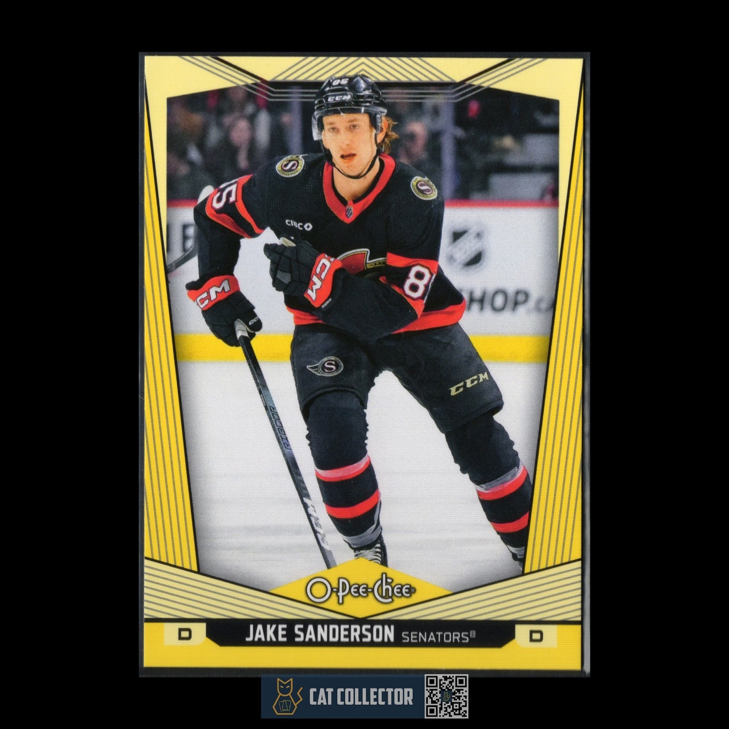 2024-25 O-Pee-Chee JAKE SANDERSON #372 Yellow border - Ottawa Senators