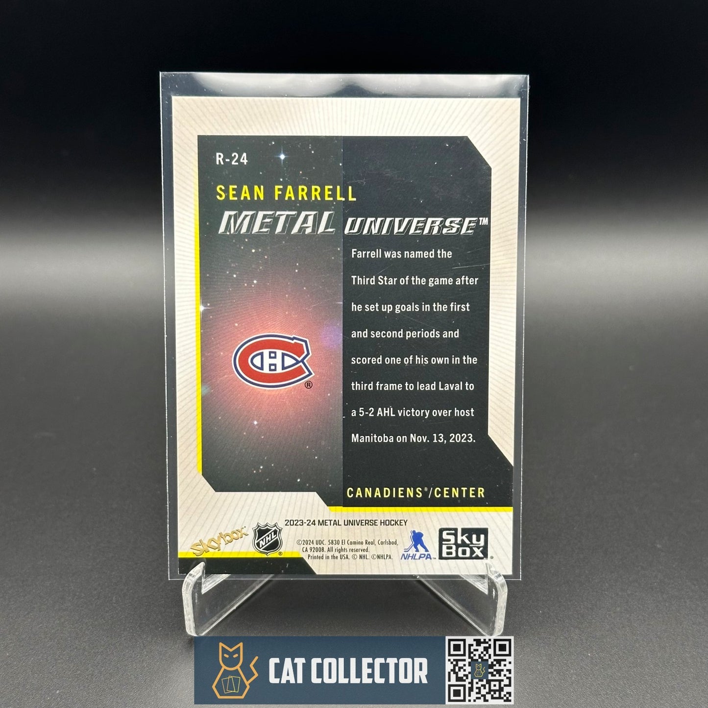 2023-24 SkyBox Metal Universe SEAN FARRELL #R-24 Retro Rookie RC