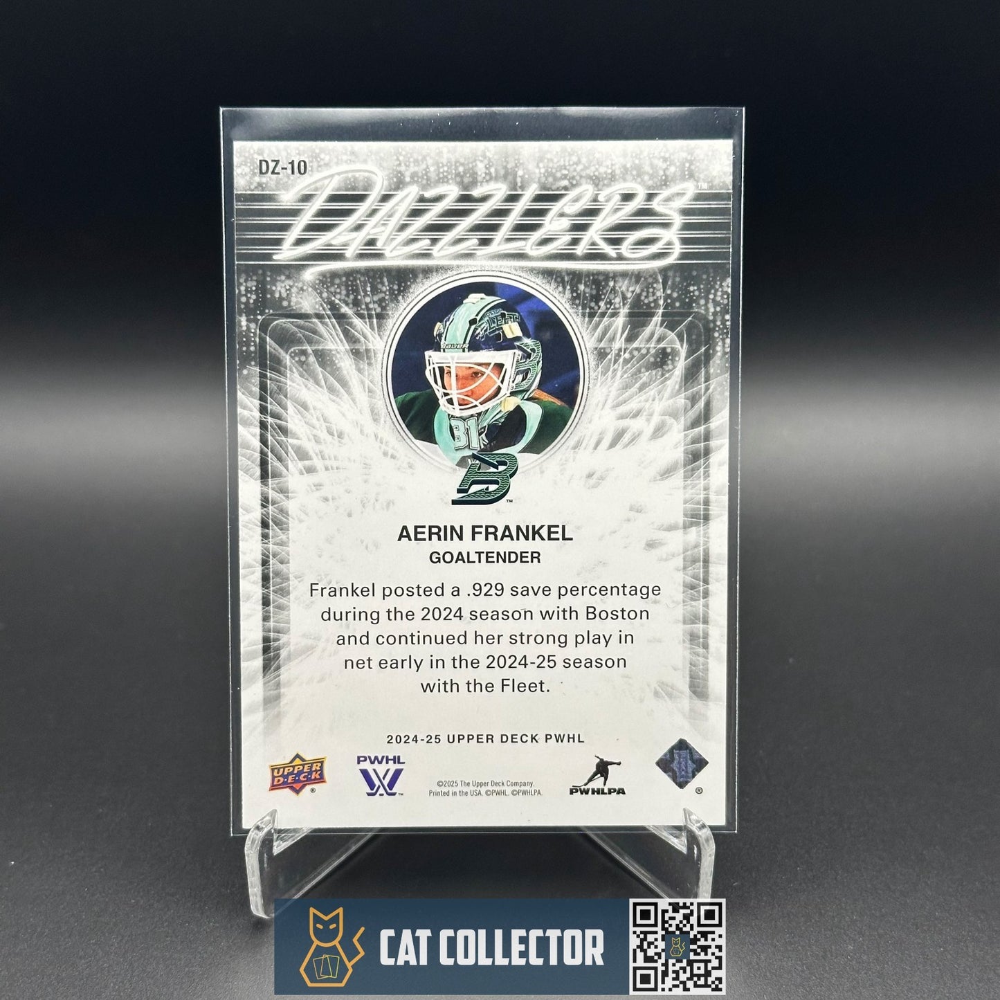 2024-25 UD PWHL AERIN FRANKEL #DZ-10 Dazzlers Blue - Boston Fleet