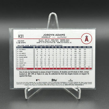 2024 Topps Holiday JORDYN ADAMS #H31 RC - Los Angeles Angels
