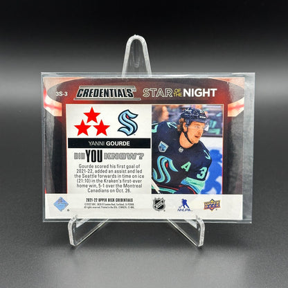 2021-22 UD Credentials YANNI GOURDE #3S-3 Third Star of the Night