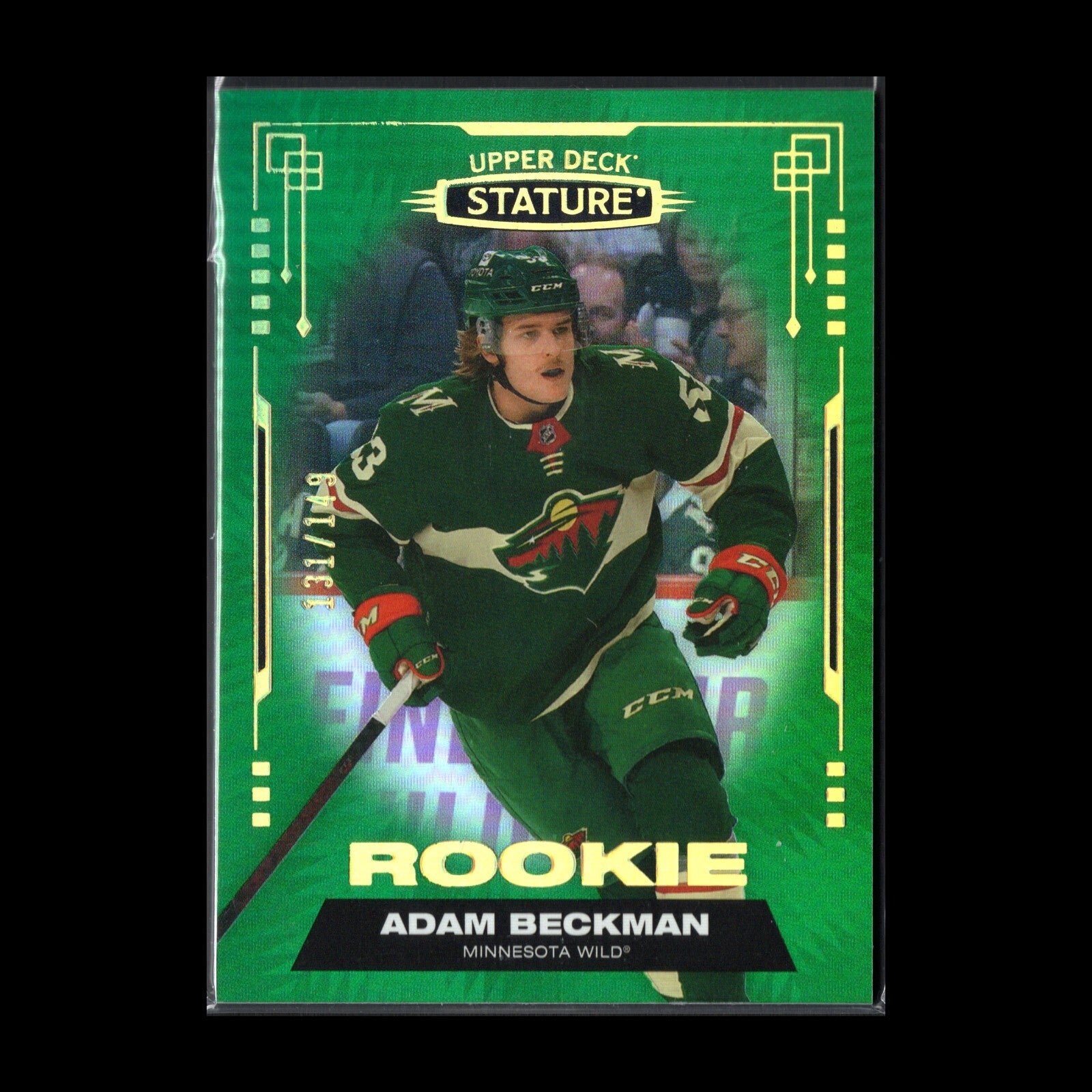 2022-23 UD Stature ADAM BECKMAN #199 Rookie RC - Minnesota Wild