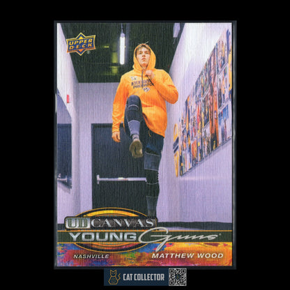 2025-26 UD Series 1 MATTHEW WOOD #C-93 UD Canvas Young Guns Rookie RC