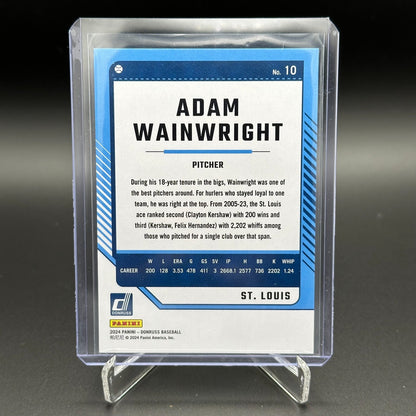 2024 Panini Donruss ADAM WAINWRIGHT #10 Blue parallel 14/149 St. Louis Cardinals