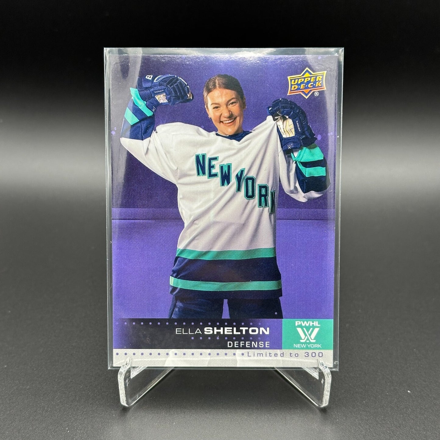 2024 UD PWHL Showcase ELLA SHELTON #16 Purple parallel /300 RC - 1st Edition!