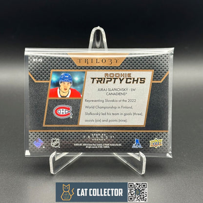 2022-23 UD Trilogy JURAJ SLAFKOVSKY #RT-JS Rookie Triptychs Montreal Canadiens