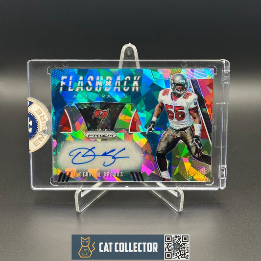 2019 Panini Prizm DERRICK BROOKS #FL-DB Flashback Autographs 09/49