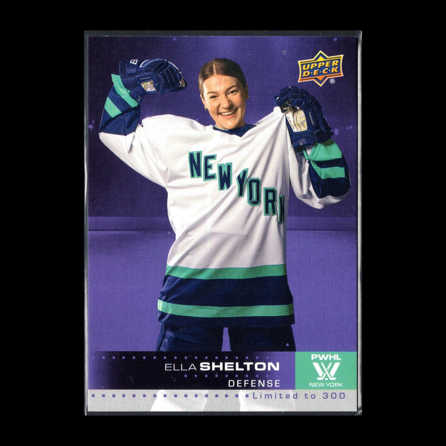2024 UD PWHL Showcase ELLA SHELTON #16 Purple parallel /300 RC - 1st Edition!