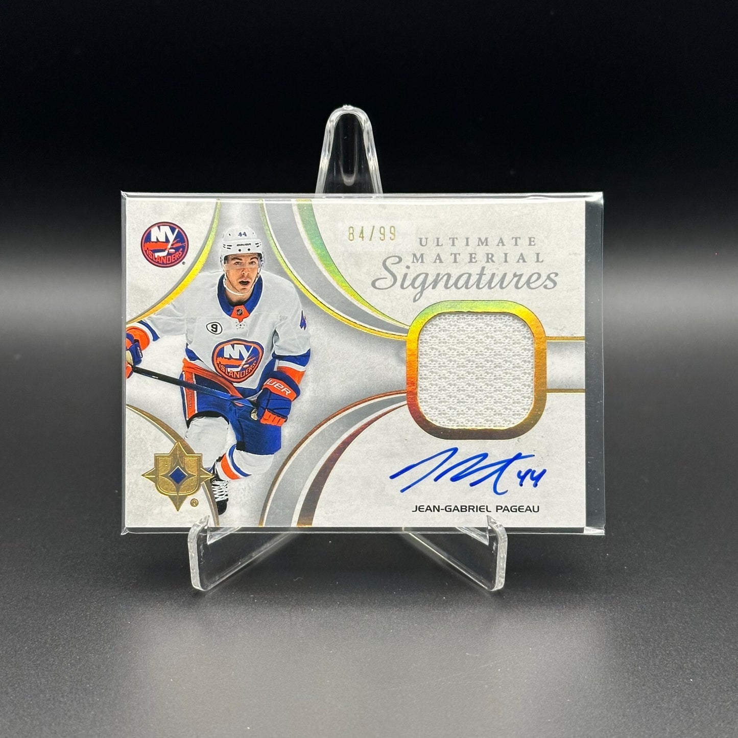 2021-22 UD Ultimate JEAN-GRABRIEL PAGEAU #UMS-JP Material Signatures /99