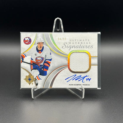 2021-22 UD Ultimate JEAN-GRABRIEL PAGEAU #UMS-JP Material Signatures /99