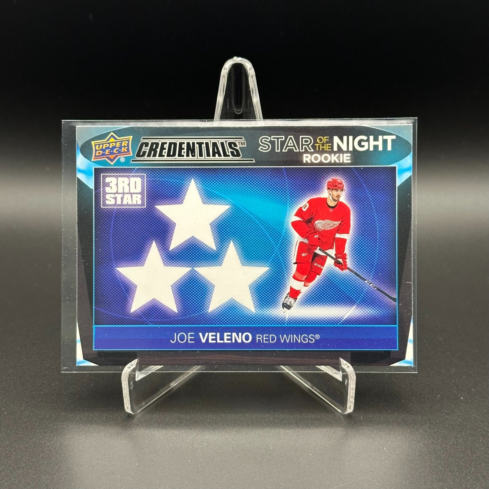 2021-22 UD Credentials JOE VELENO #3SR-5 Third Star of the Night Rookie RC