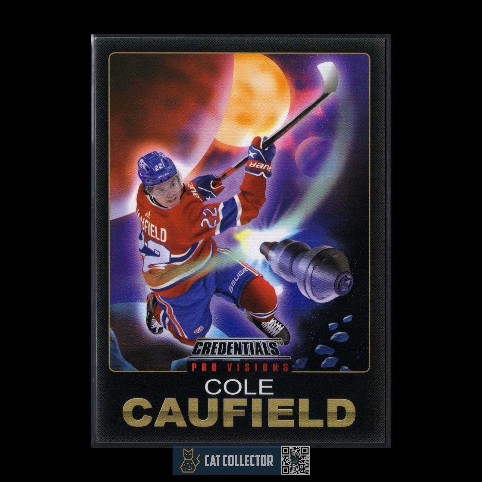 2021-22 UD Credentials COLE CAUFIELD #9 of 10 Fleer Pro Visions SSP Rookie RC