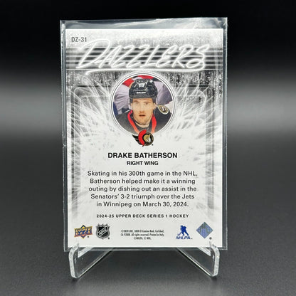 2024-25 UD Series 1 DRAKE BATHERSON #DZ-31 Dazzlers Blue - Ottawa Senators