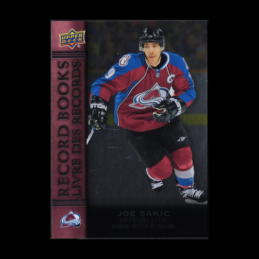 2023 UD Tim Hortons JOE SAKIC #RB-13 Record Books - Colorado Avalanche