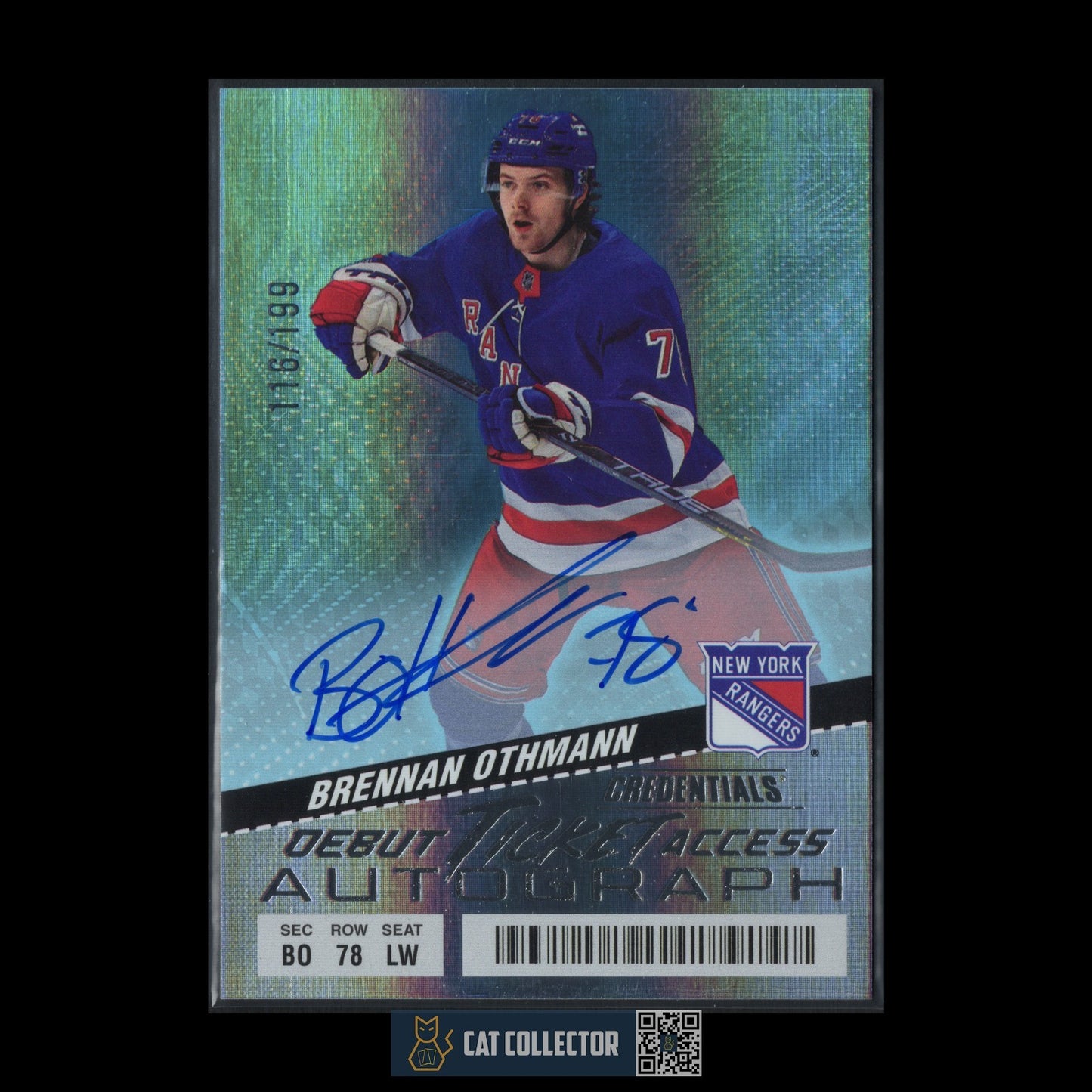 2024-25 UD Credentials BRENNAN OTHMANN #149 Debut Ticket Access AUTO /199