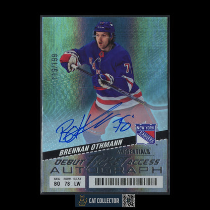 2024-25 UD Credentials BRENNAN OTHMANN #149 Debut Ticket Access AUTO /199