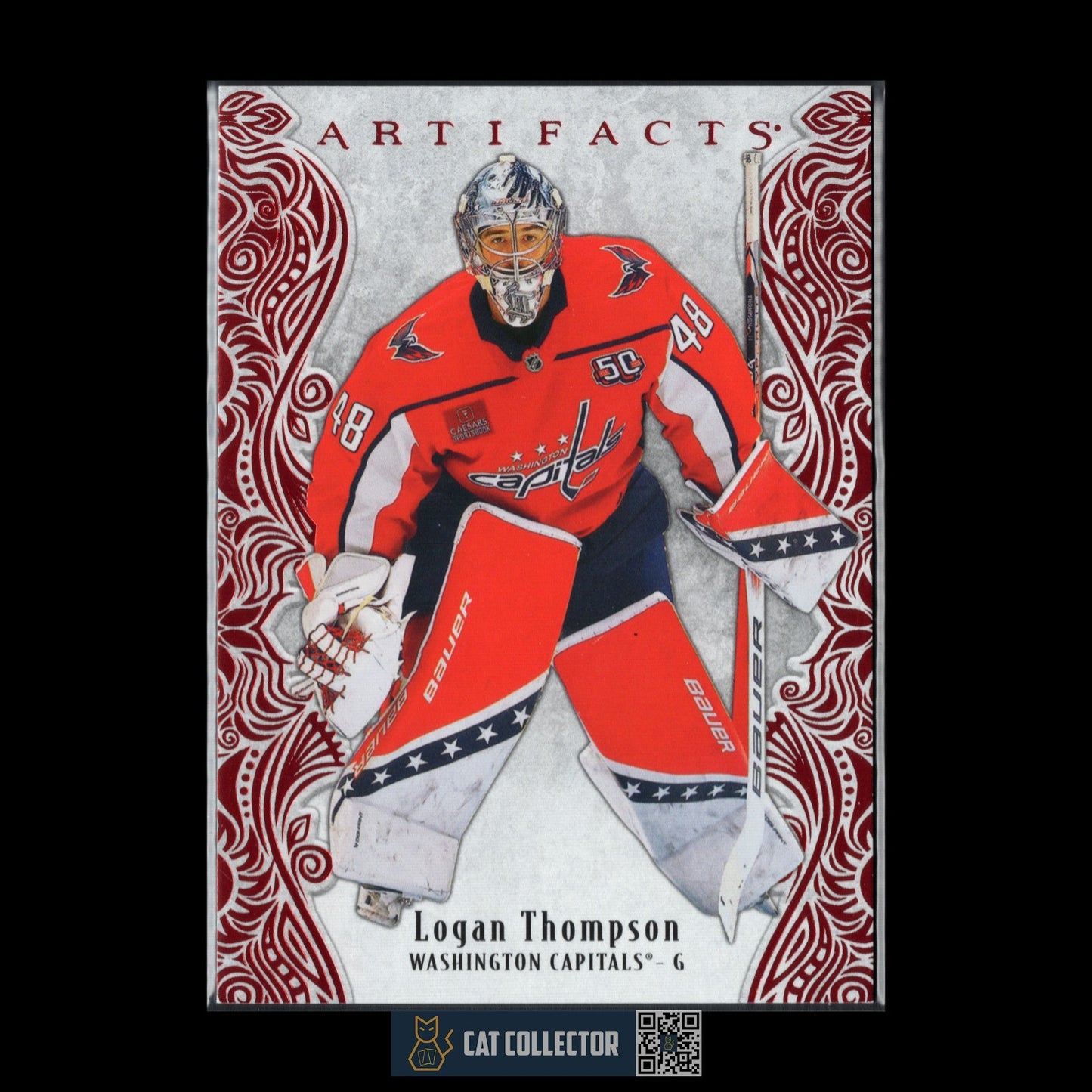 2025-26 UD Artifacts LOGAN THOMPSON #47 Ruby Red /599 - Washington Capitals