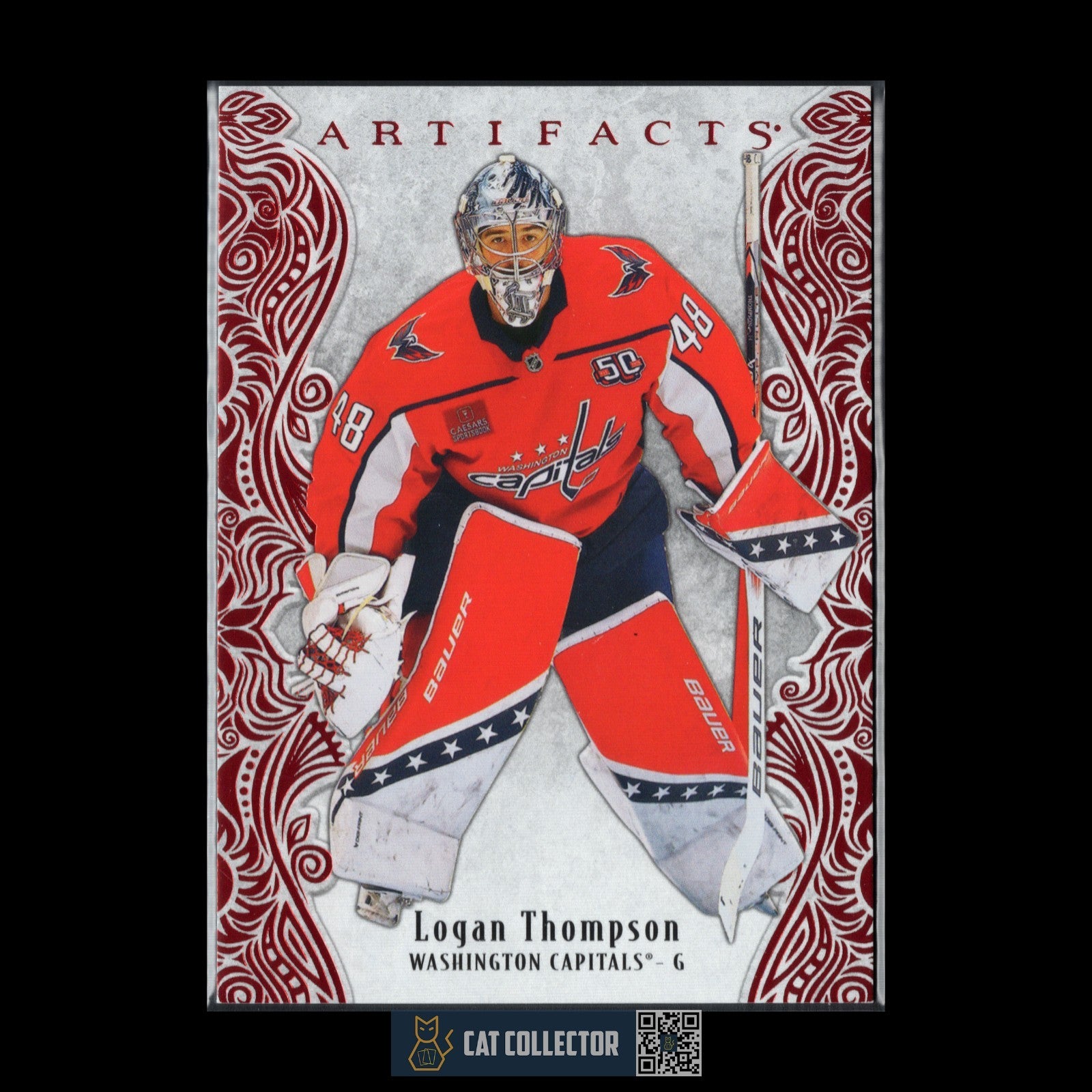 2025-26 UD Artifacts LOGAN THOMPSON #47 Ruby Red /599 - Washington Capitals