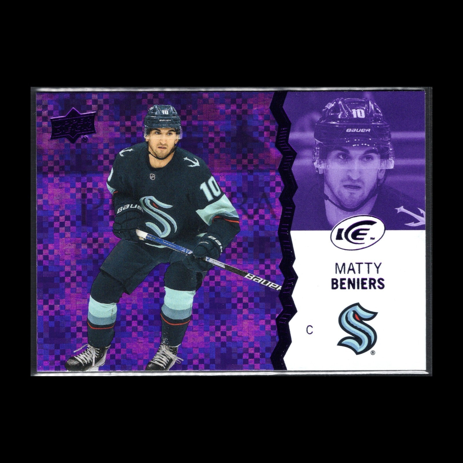 2023-24 UD Ice MATTY BENIERS #97 Purple - Seattle Kraken