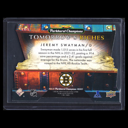 2022-23 UD Parkhurst Champions JEREMY SWAYMAN #TR-3 Tomorrow's Riches Rookie RC