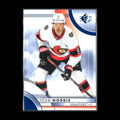 2023-24 UD SP Authentic JOSH NORRIS #58 Blue parallel - Ottawa Senators