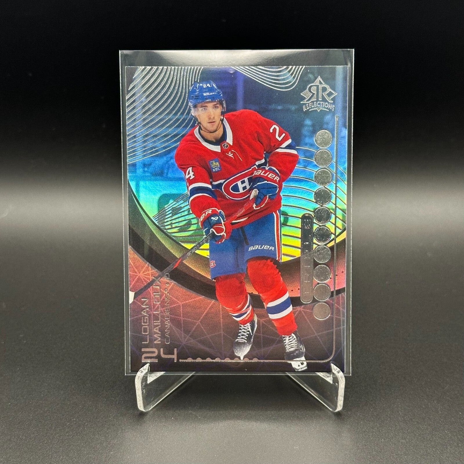 2024-25 UD Extended LOGAN MAILLOUX #TDR-13 Triple Dimensions Reflections Rookie
